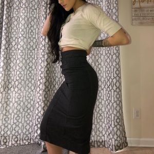 Vintage Chanel wool pencil skirt